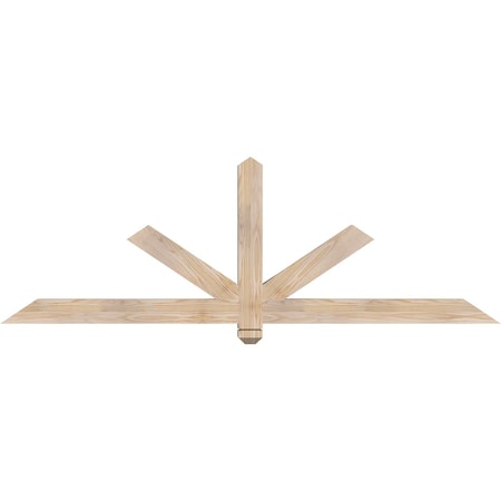Ekena Millwork Kennewick Smooth Timber Gable Bracket, Douglas Fir, 72"W x 24"H x 3 1/2"D x 3 1/2"F, 8/12 Pitch GBW072X24X0404KEN00SDF